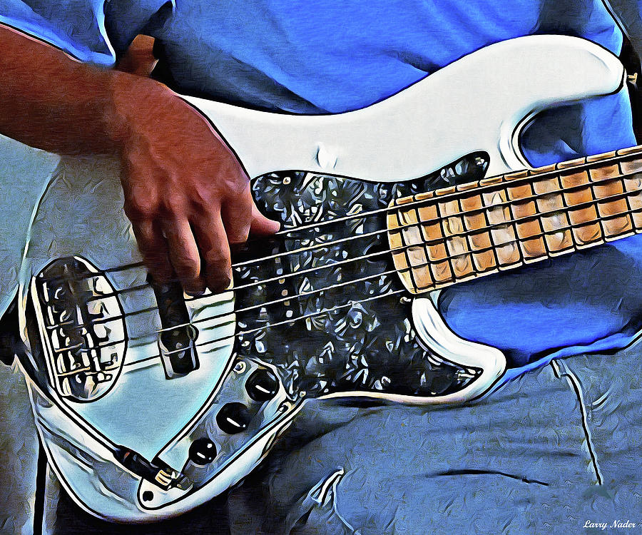 Jazz Bass Digital Art by Larry Nader