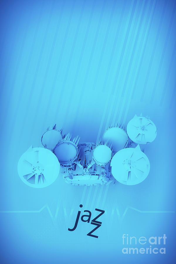 Jazz Blue Accent Digital Art by Konstantin Sevostyanov