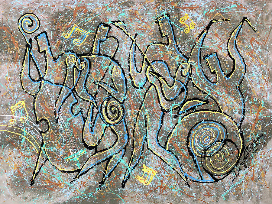Jazz, Blues And Jackson Pollock Rhythm5 Painting