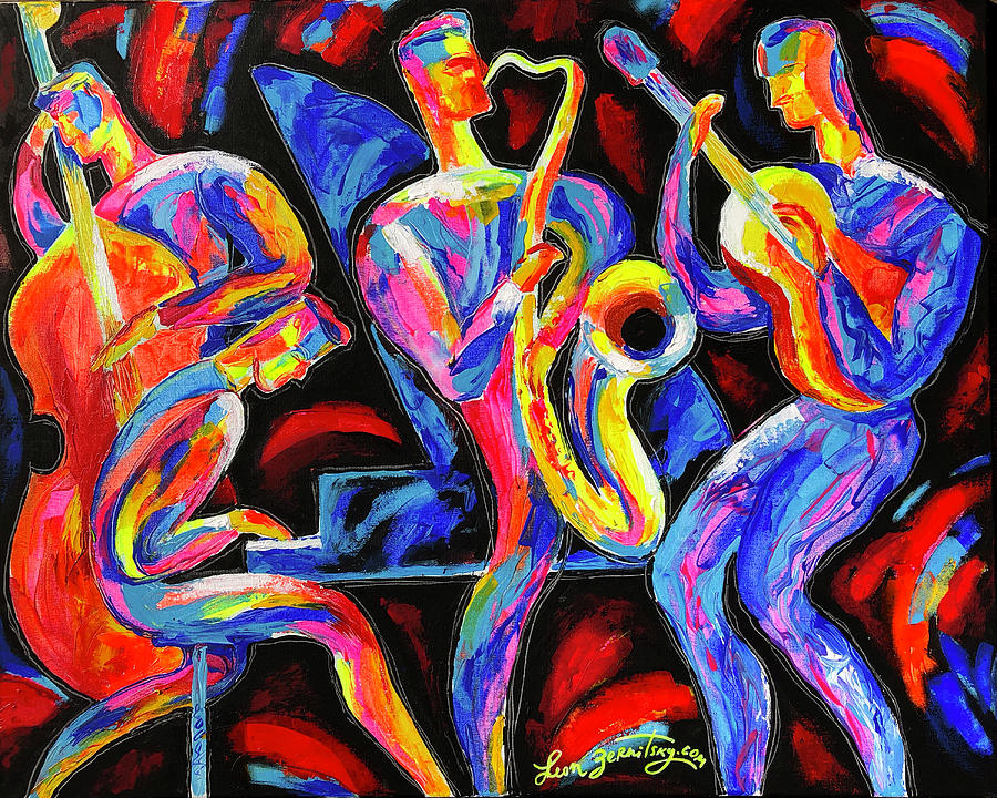 Jazz Painting - Jazz Blues by Leon Zernitsky