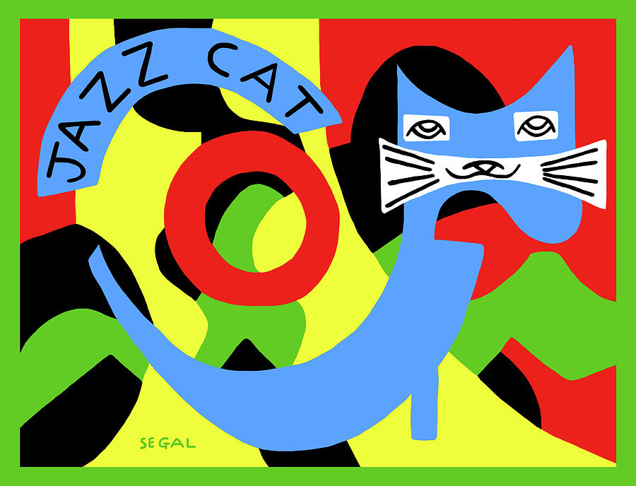 Jazz Painting - Jazz Cat by Mike Segal