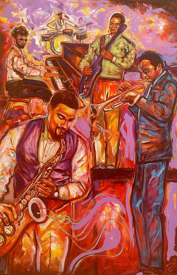 Jazz club Painting by Emery Franklin