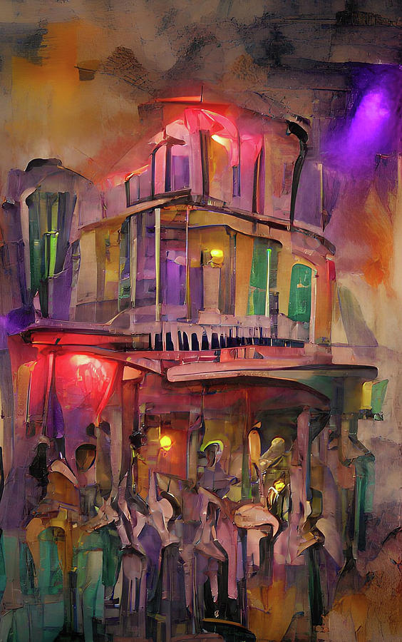 Jazz Club New Orleans Digital Art by Kathy Bassett