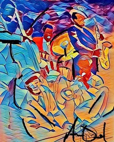 Jazz Color Painting by Angie ONeal