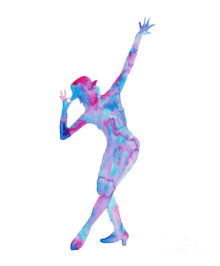 Jazz dance art print watercolor Painting by Maryna Salagub - Fine Art ...