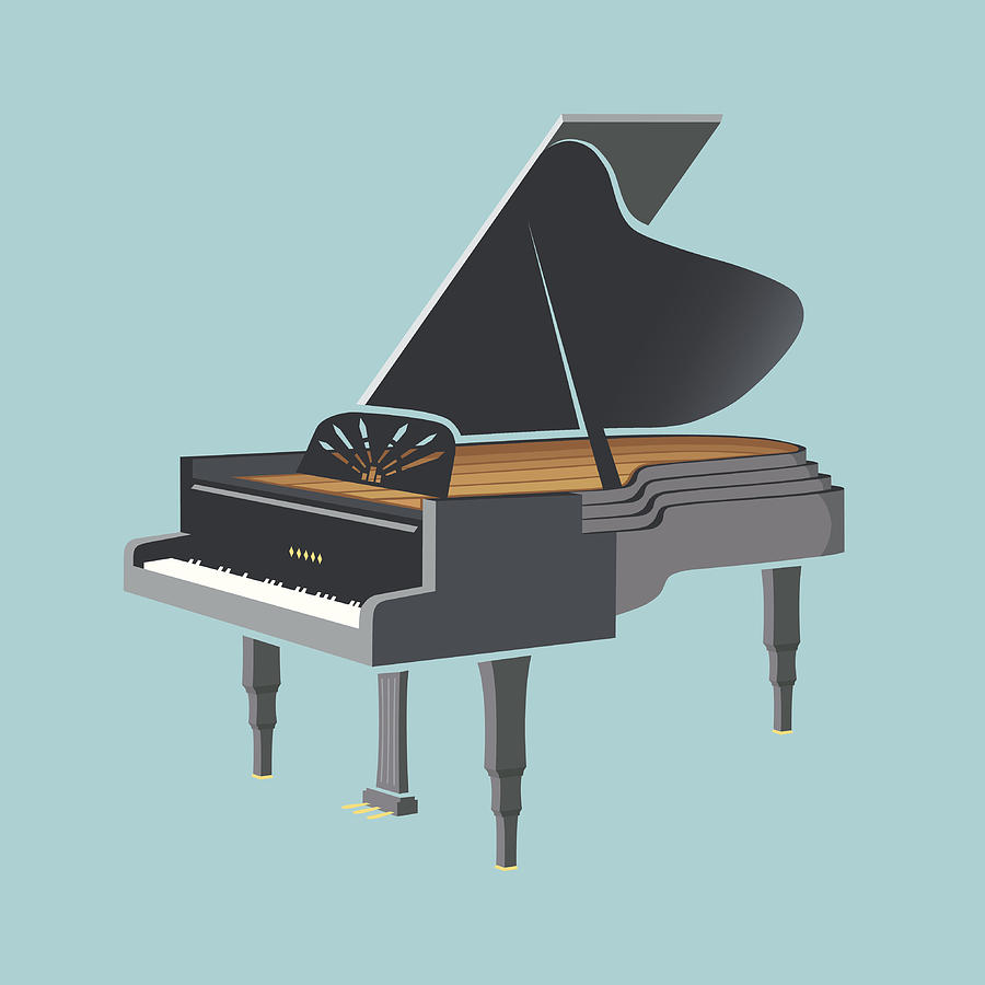 Jazz Grand Piano Drawing by Wetcake