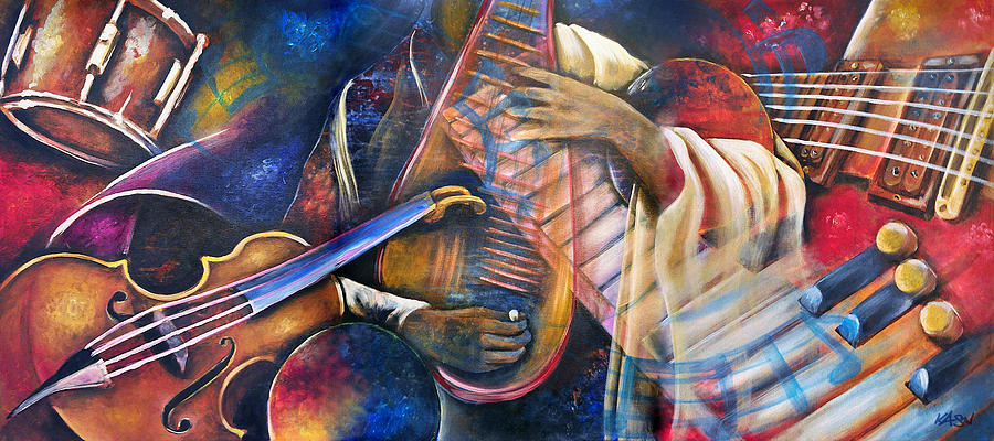Jazz In Space Painting by Art of Ka-Son