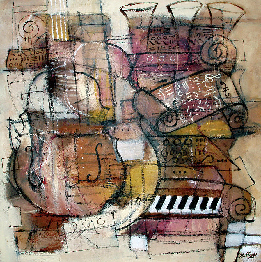 Jazz On Three Painting by Jim Stallings