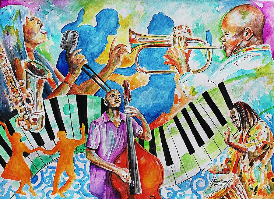 Jazz Wonderland Painting by Henry Blackmon