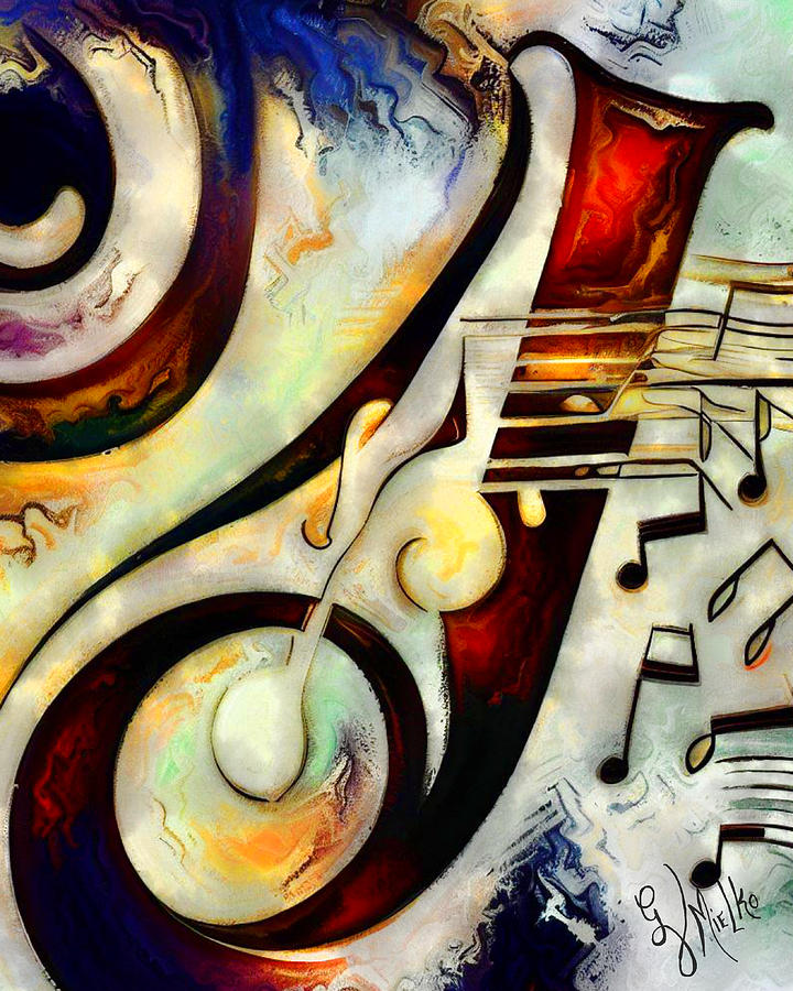 Jazzman Painting by Gina Mielko
