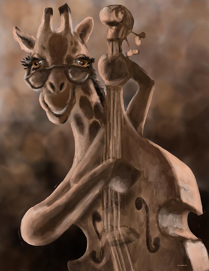 Jazzy Giraffe Digital Art by Larry Whitler