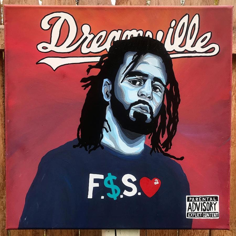 J Cole Dreamville Painting By Edgar Garcia