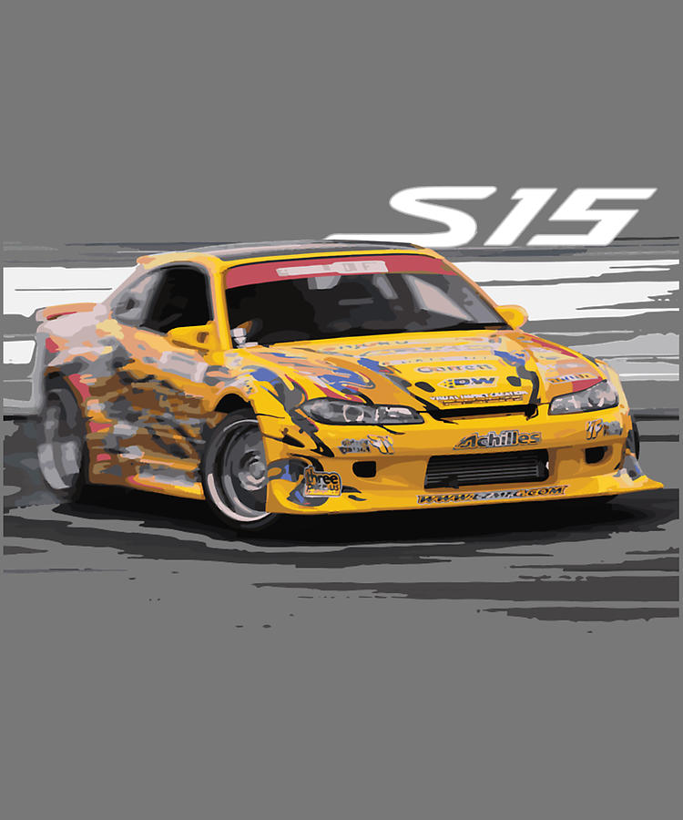 jdm nissan silvia s15 adam lz pro 1 Formula D car Sticker Digital Art ...