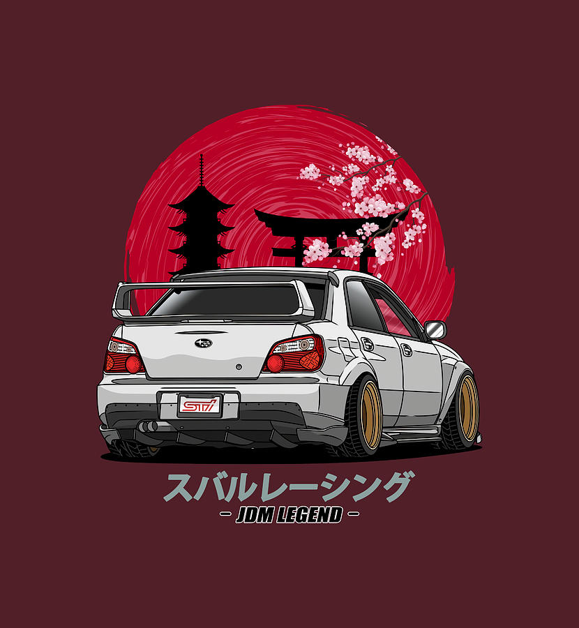 JDM Subie Impreza WRX Bugeye 2000 Painting by Grace Robertson | Pixels