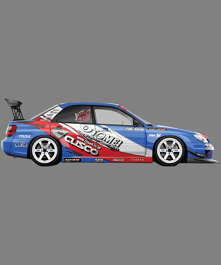 JDM WRX GDB Hawkeye world time attack car Sticker Digital Art by Phai ...