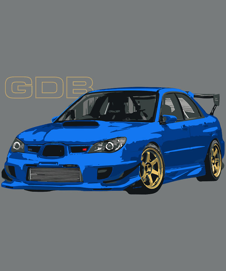 JDM WRX STi GDB HAWKEYE RALLY BLUE GOLD TE37 VERSION 9 Throw Blanket ...