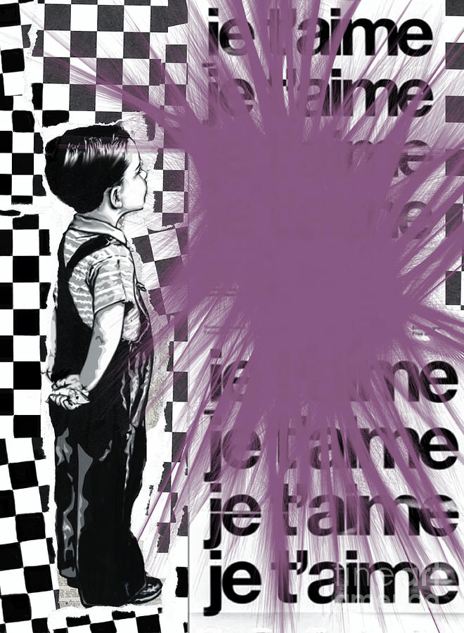 Je taime - Hommage - Purple 01 Painting by Felix Von Altersheim