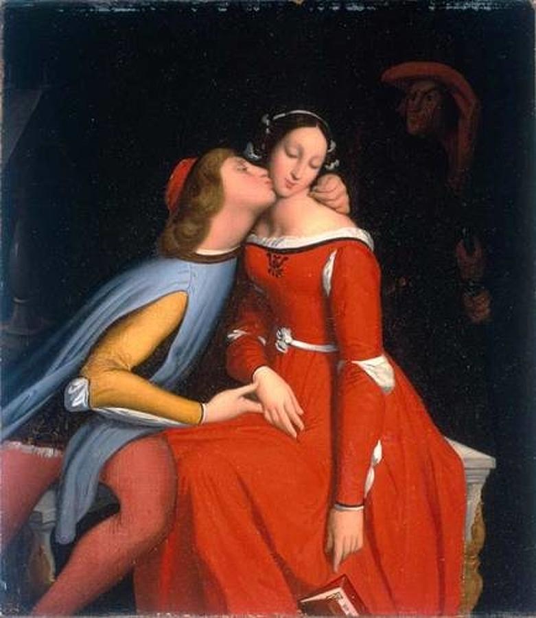 Jean-auguste-dominique Ingres - Paolo And Francesca Painting By Les 