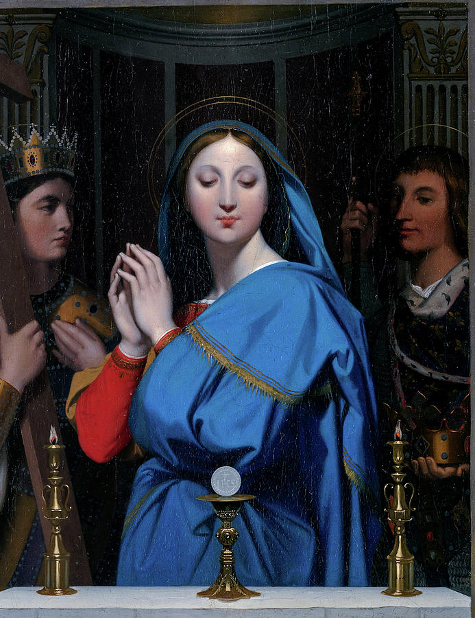 Jean Auguste Dominique Ingres, The Virgin Adoring the Host Digital Art by Celestial Images
