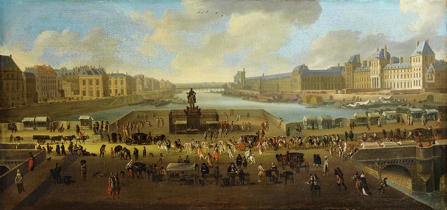 Jean Baptiste Martin A VIEW OF THE PONT NEUF WITH ROYAL PARADE Painting by Artistic Rifki