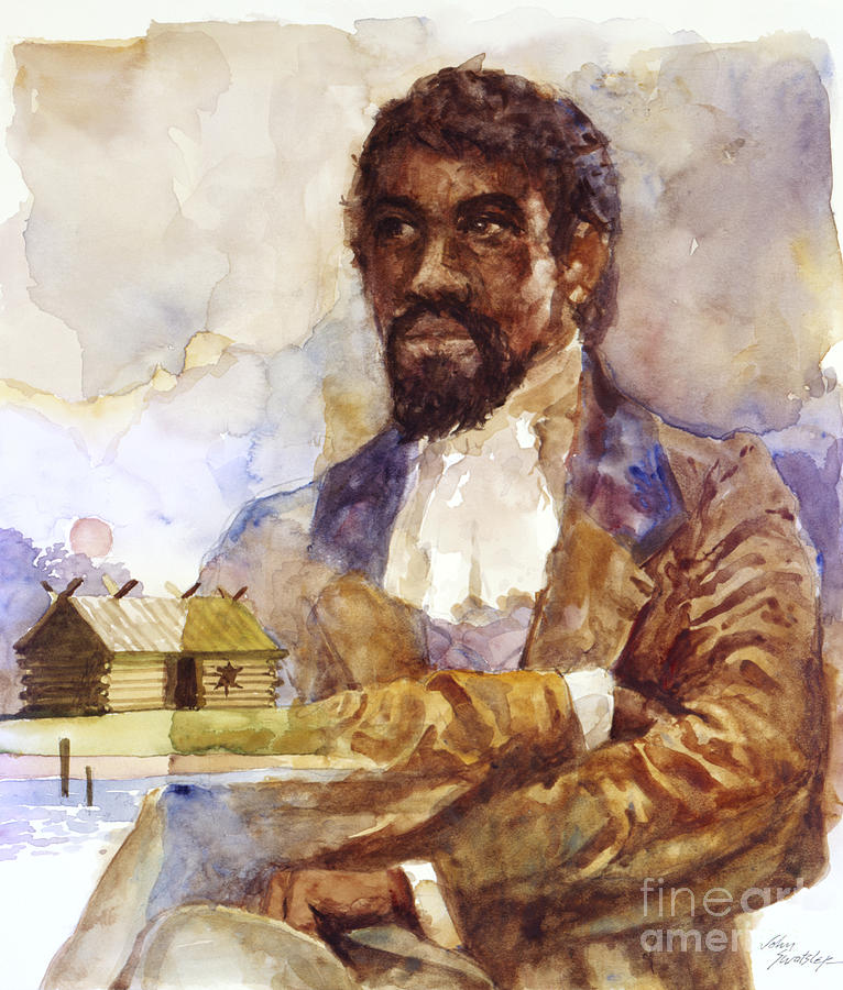 Jean Baptiste Pointe Dusable - Founder of Chicago II Painting by John Swatsley