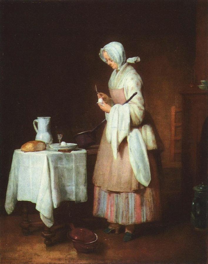 Jean-Baptiste-Simeon Chardin - The Attentive Nurse Painting by Les ...