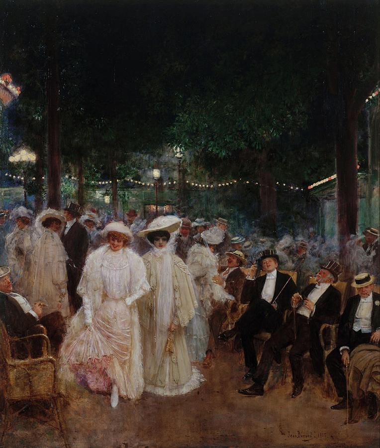 Jean Beraud Le Cafe De Paris 1905 by Jean Beraud