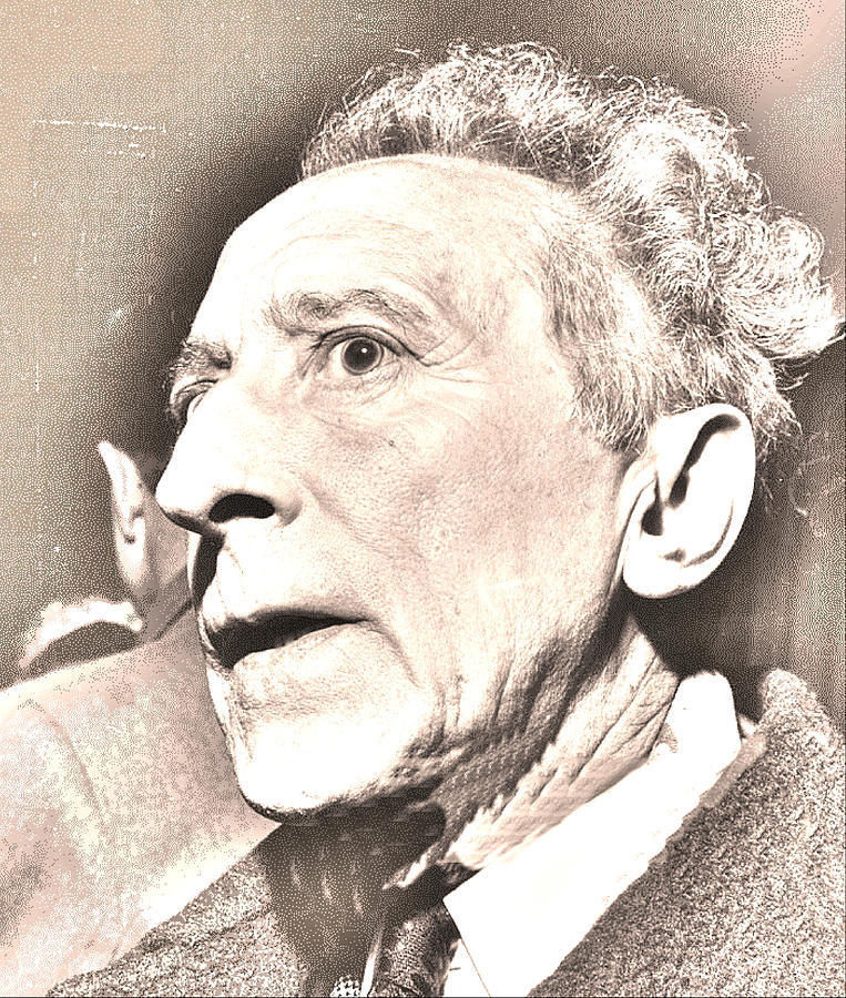 Jean Cocteau Digital Art by Asok Mukhopadhyay