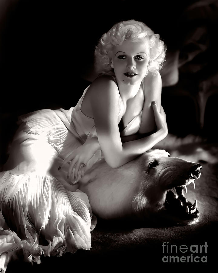 Jean Harlow - 1934 Photograph by Sad Hill - Bizarre Los Angeles Archive