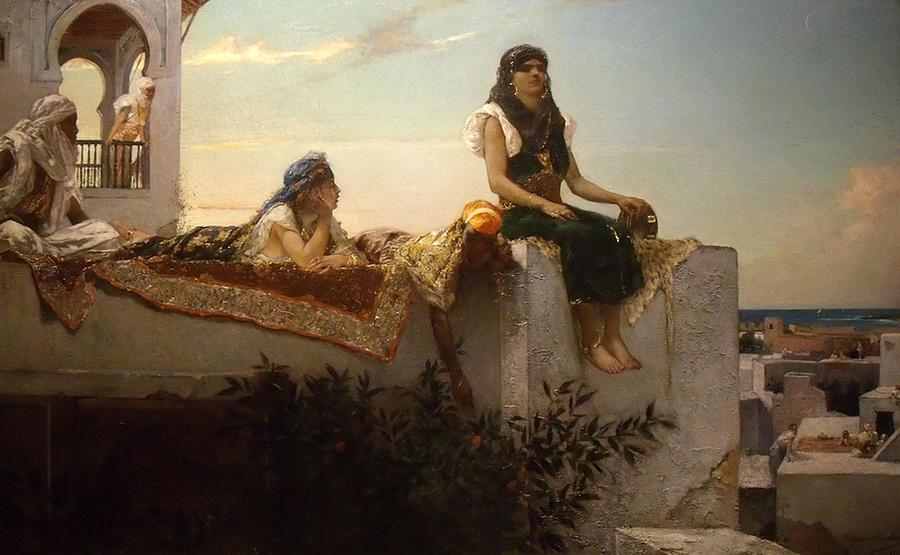 Jean-Joseph Benjamin-Constant - Evening on Terraces Morocco by Les Classics