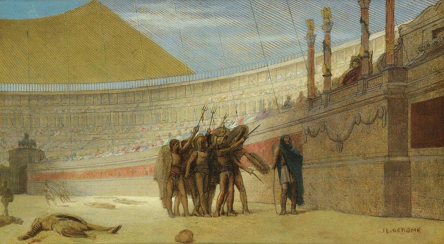 Jean Leon Gerome We Who Are About To Die Salute You Painting by ...