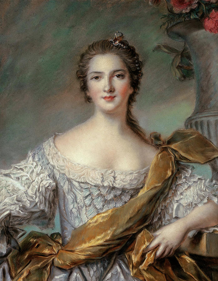  Jean-Marc Nattier Madame Victoire de France. Pastel on paper. Digital Art by Celestial Images