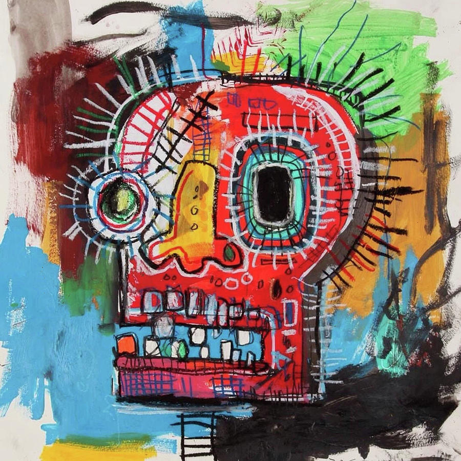 Jean Michel Basquiat Skull Digital Art By Haylee Buckridge Fine Art   Jean Michel Basquiat Skull Haylee Buckridge 