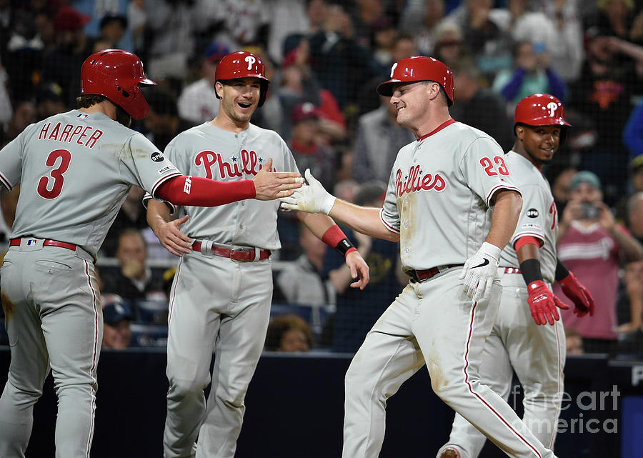 Jean Segura, Bryce Harper, and Jay Bruce Photograph by Denis Poroy Jean Segura, Bryce Harper, and Jay Bruce Photograph by Denis Poroy