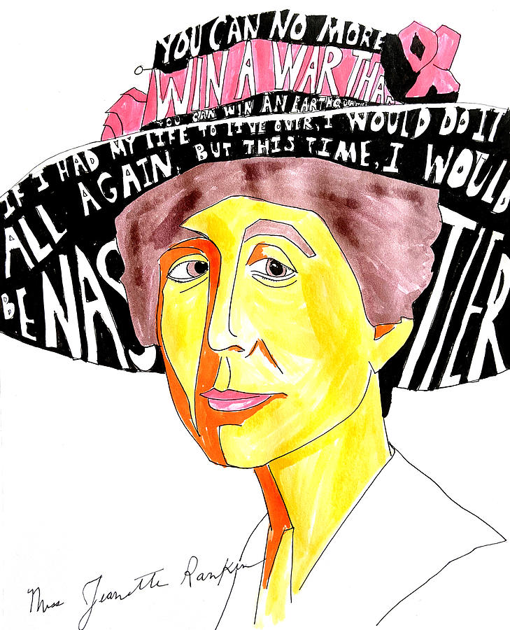 Jeanette Rankin Painting by Echoing Multiverse