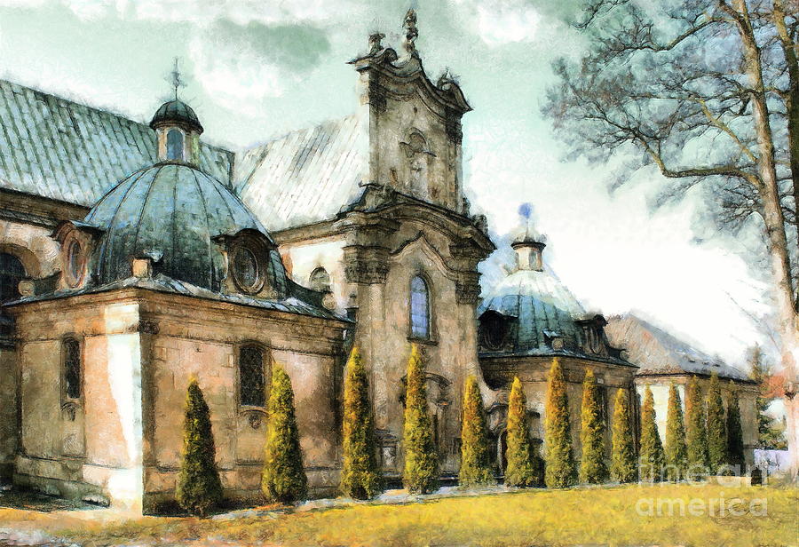 Jedrzejow Abbey, Poland Digital Art by Jerzy Czyz