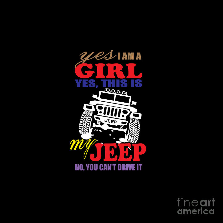 Transportation Digital Art - Jeep Girl by Land Cruiser