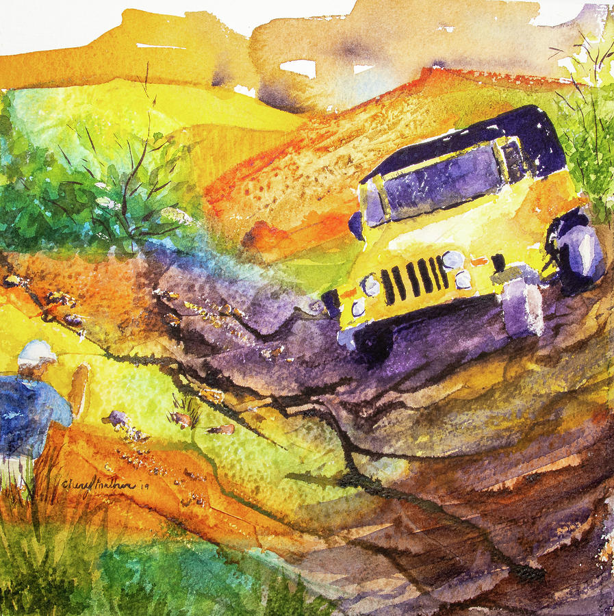 Jeep Guide Painting by Cheryl Prather