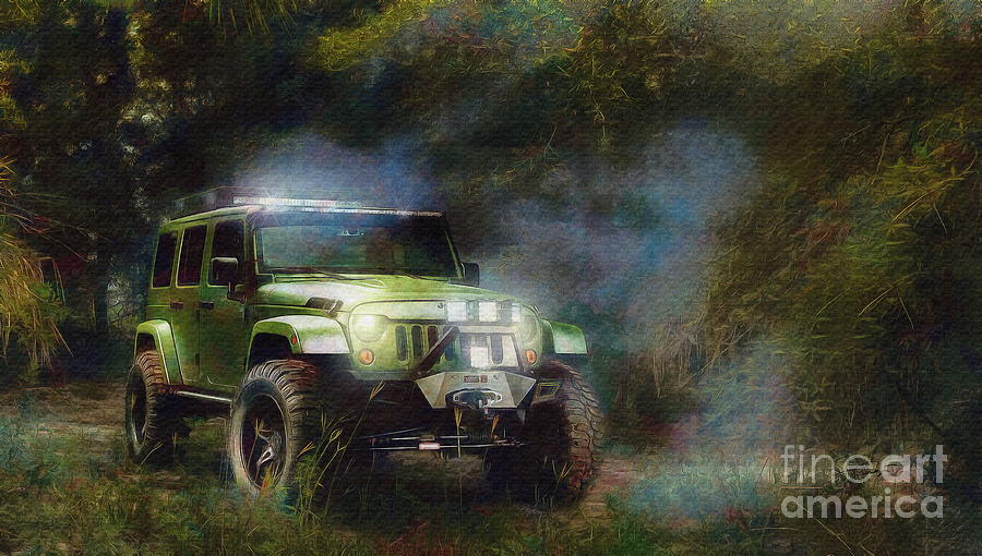 Jeep Digital Art by Jerzy Czyz