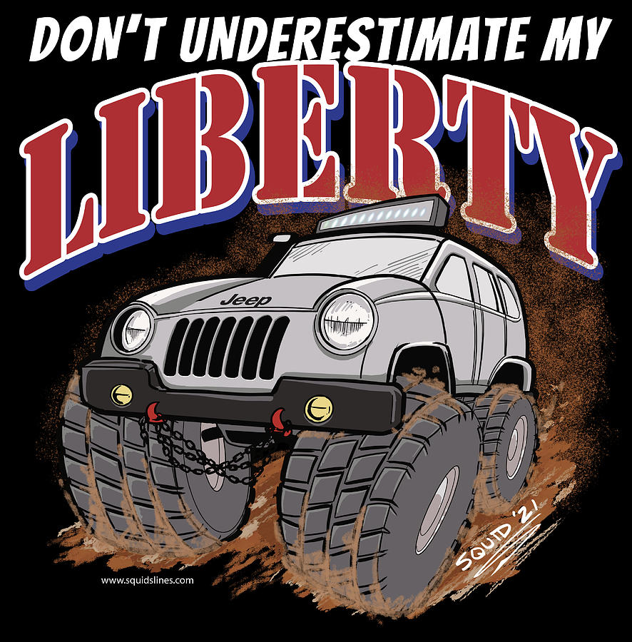 Jeep Digital Art - Jeep Liberty by Mark Jewell