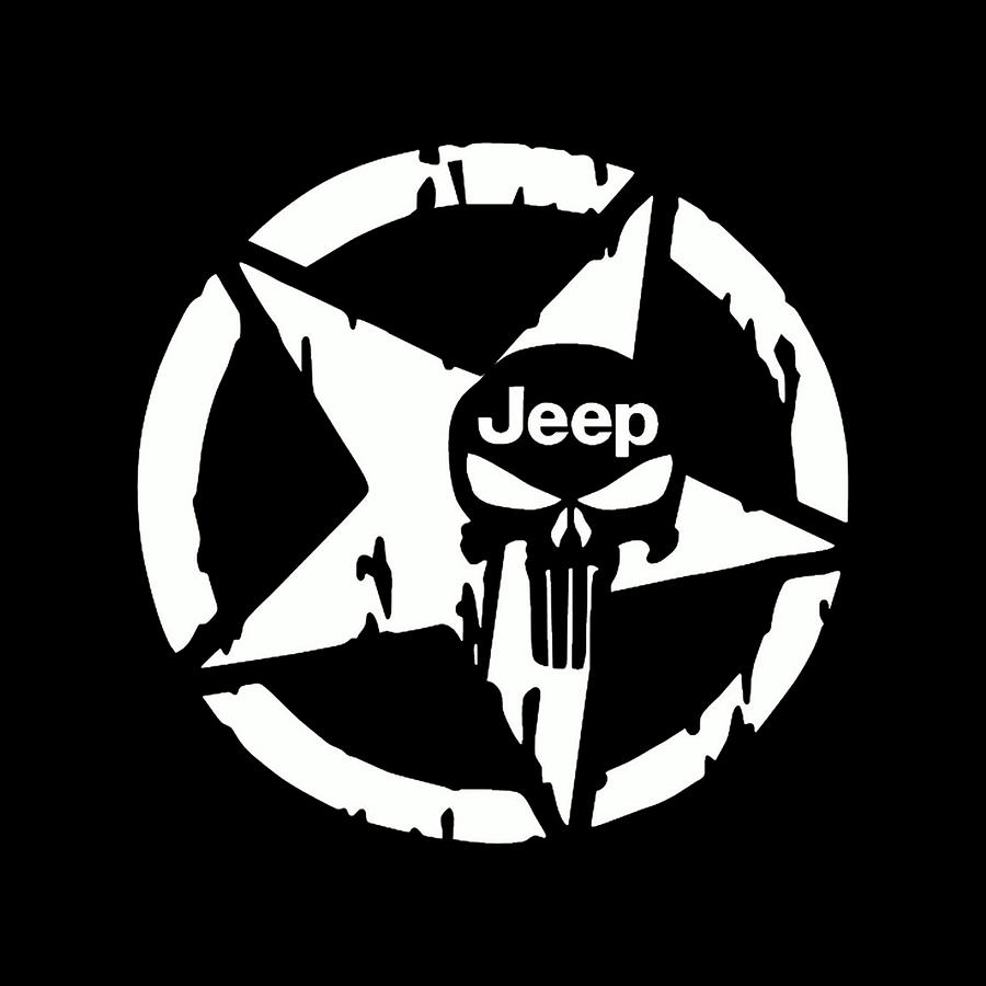 Jeep Skull Wrangler Car Digital Art by Shane Morris - Fine Art America