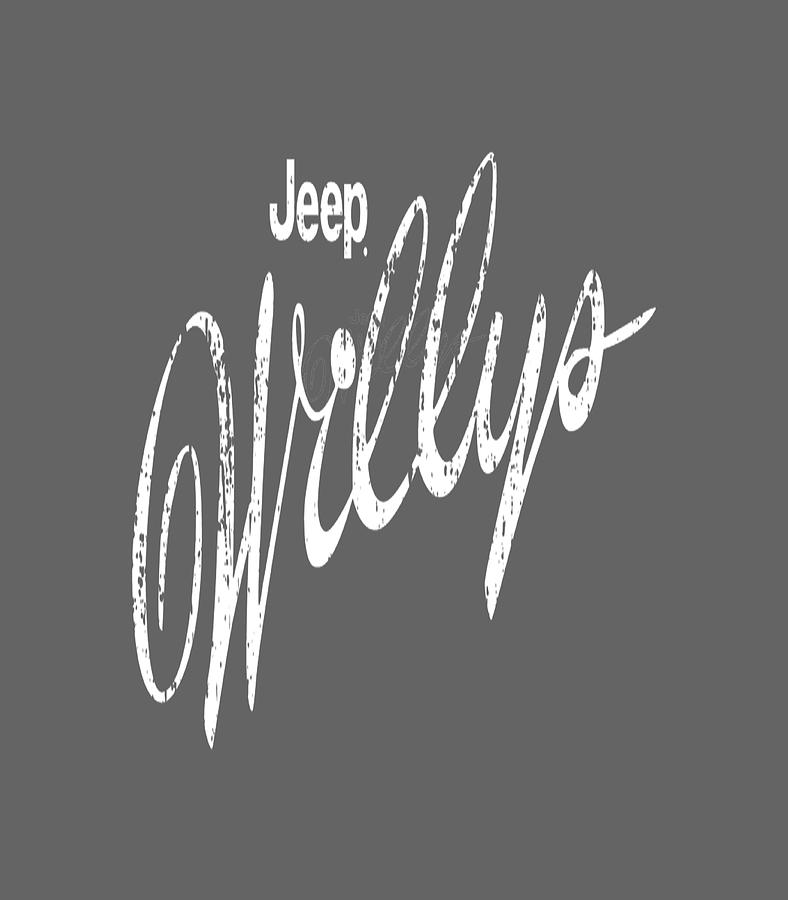 Jeep Willys Script Logo Swea Digital Art by Humphr ElsieM - Fine Art ...