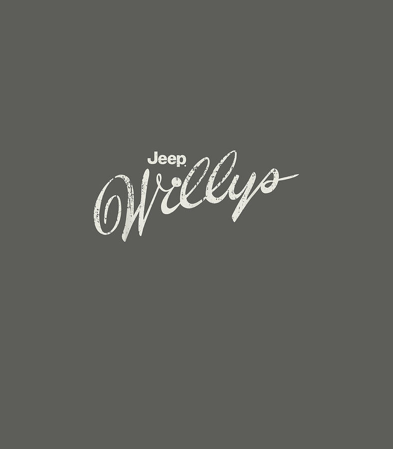 Jeep Willyscript Logo Digital Art by Hiro Rhianne - Fine Art America