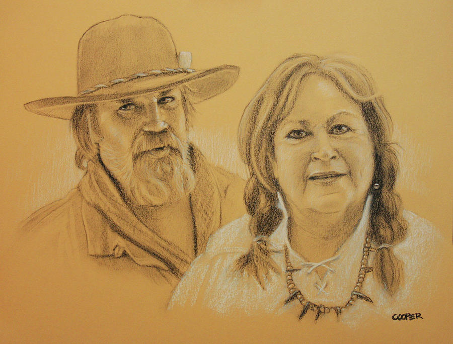 Jeff and Teri Drawing by Todd Cooper