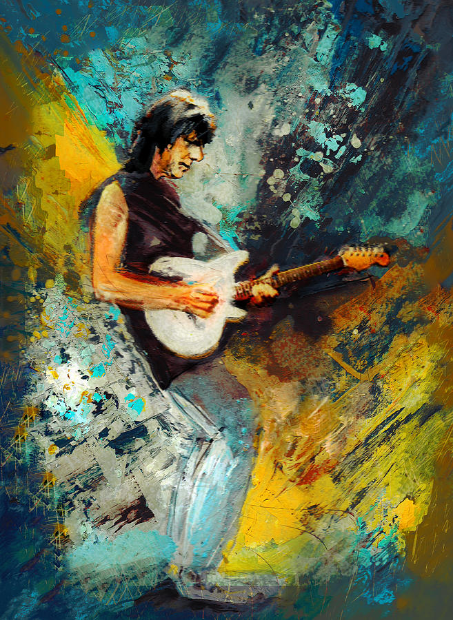 Jeff Beck Madness 02 Painting by Miki De Goodaboom