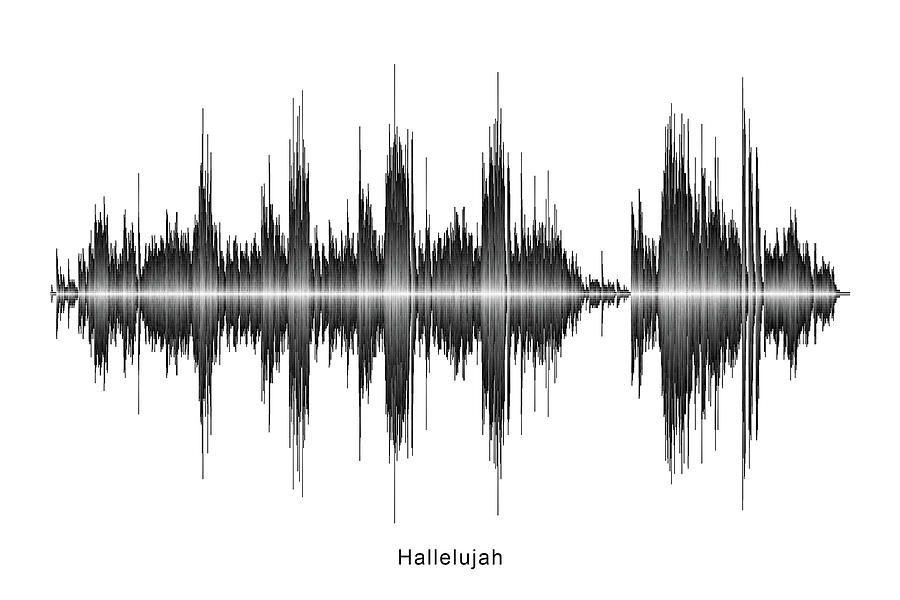 Musician Digital Art - Jeff Buckley Hallelujah sound wave art by Soundwave Art