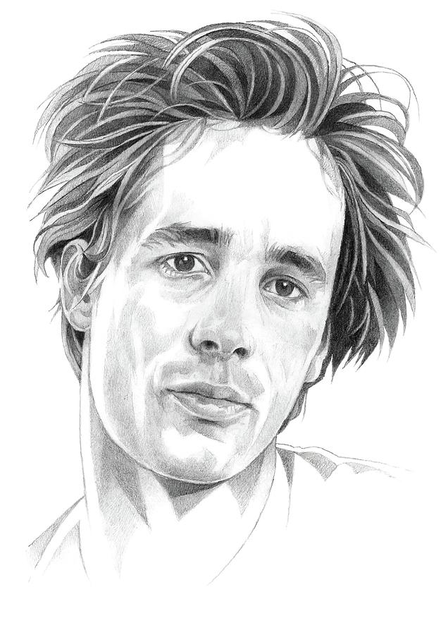 Black And White Drawing - Jeff Buckley Pencil Drawing  by Matthew Hack
