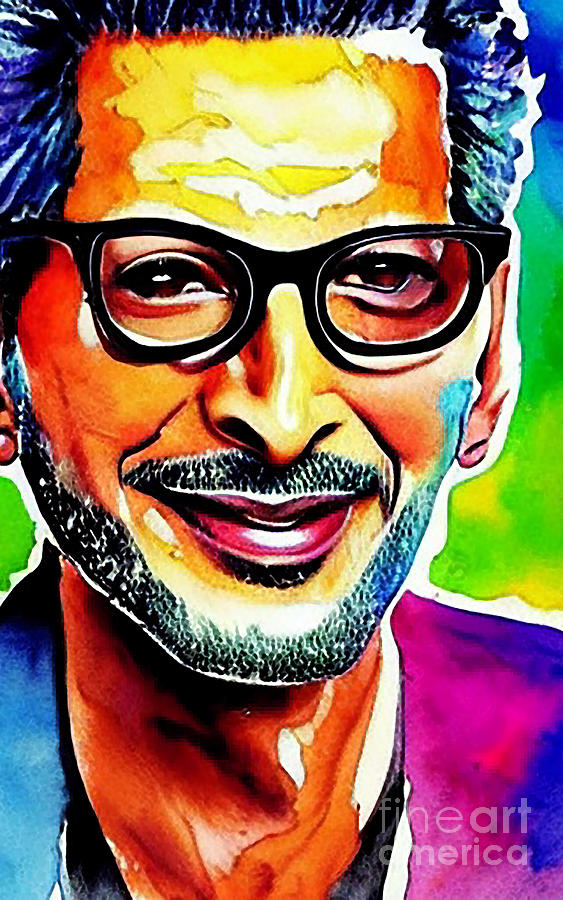 Jeff Goldblum Actor Mixed Media by Lisa Von - Fine Art America