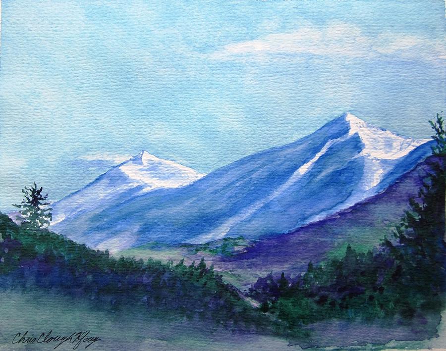 Jefferson and Adams, Presidential Range, White Mountains 			 Painting by Christine Kfoury