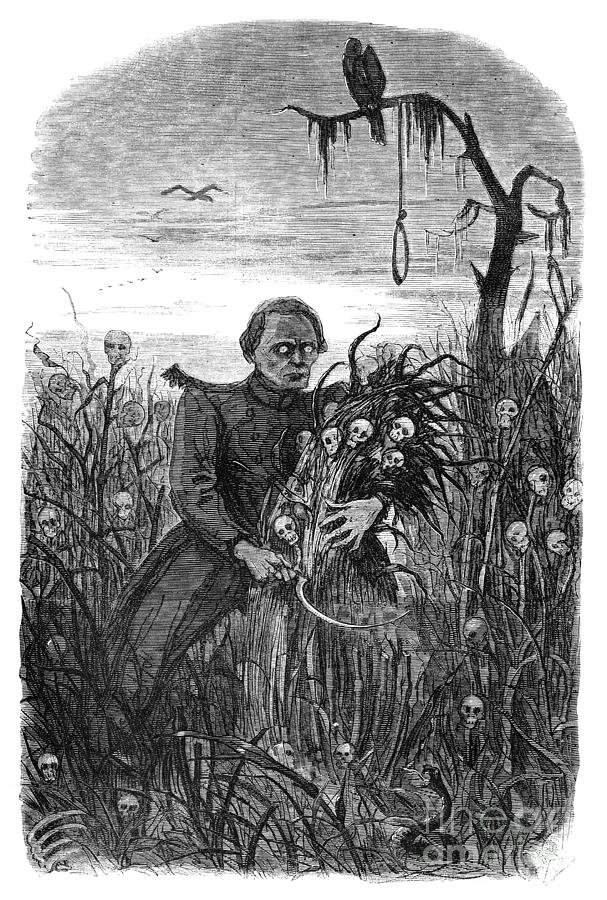 Jefferson Davis Caricature, 1861 Drawing by Granger